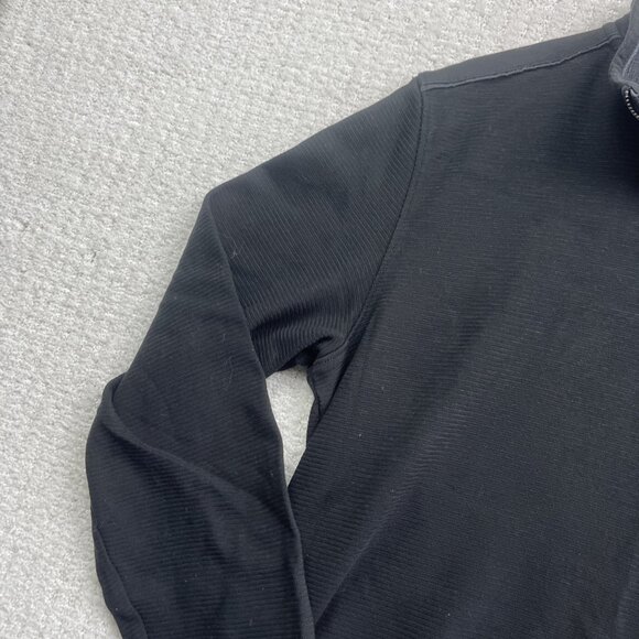 Calvin Klein Men’s Sz M Black Half Zip Lightweight Stretch Sweater Pullover Read - Picture 3 of 16